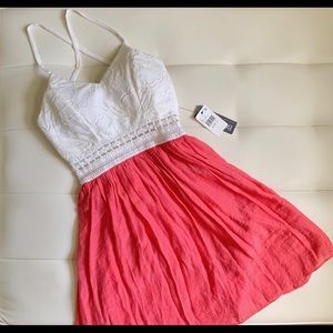 BCX Lace Coral Sundress Dress Size 3